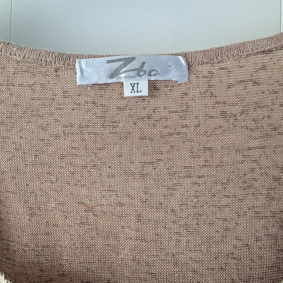 Zba Beige And Pink Ruffle Top - Picture 2 of 4